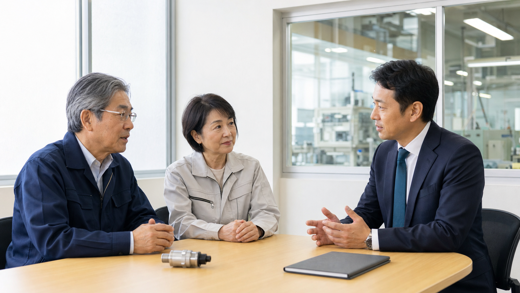 センサー企業の共同経営者とM&Aアドバイザーによる事業承継相談